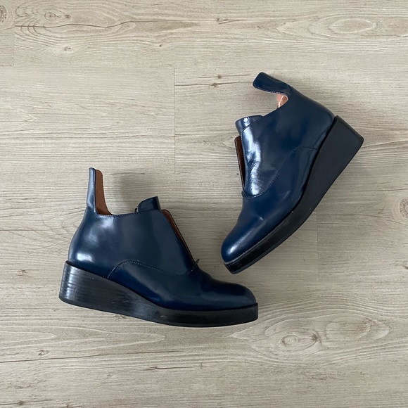 JEFFREY CAMPBELL patent blue leather ankle booties - Picture 3 of 10